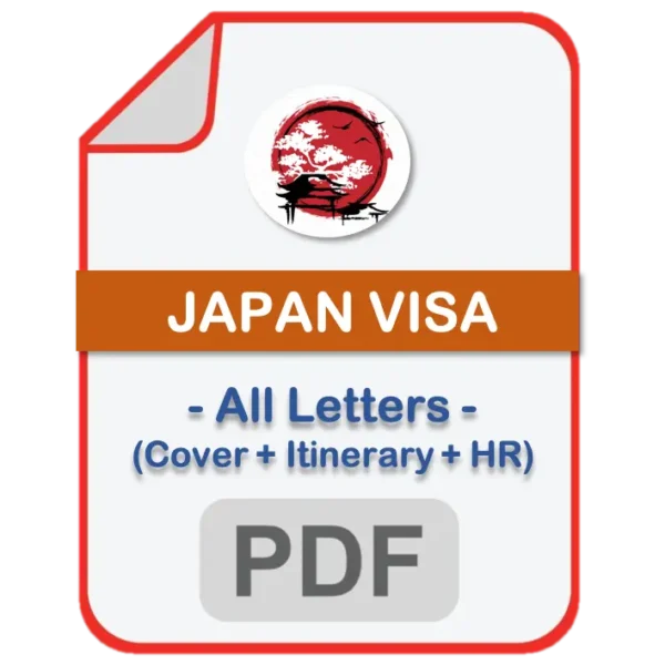 Japan Visa All Letters (Cover + Itinerary + HR)