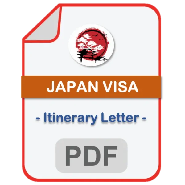 Japan Visa Itinerary Letter